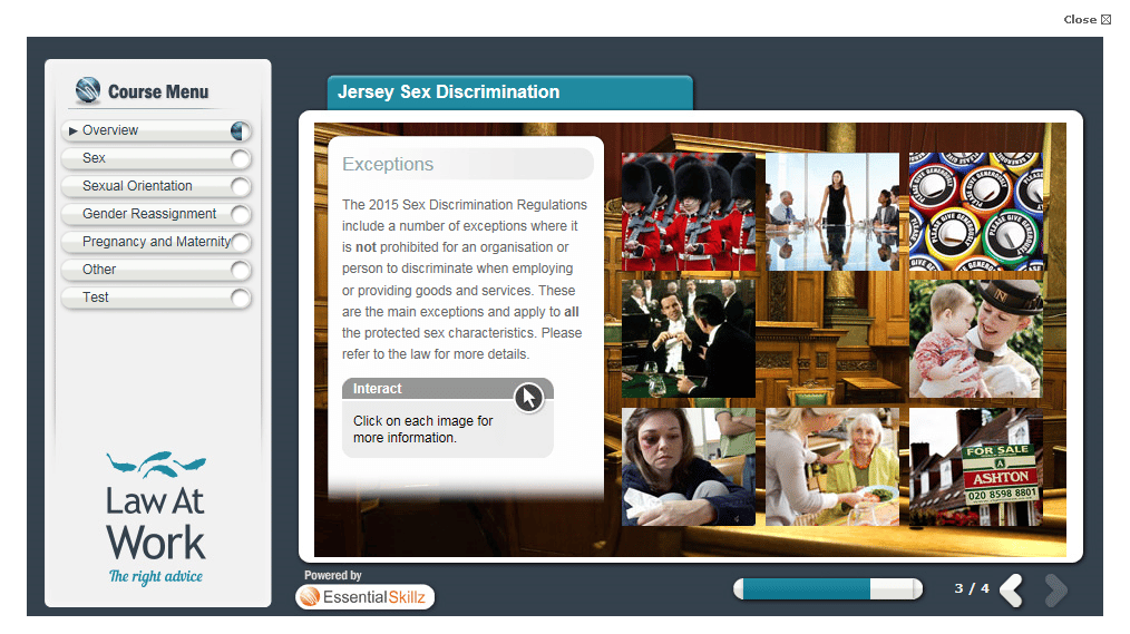 Sex Discrimination Elearning Law At Work 